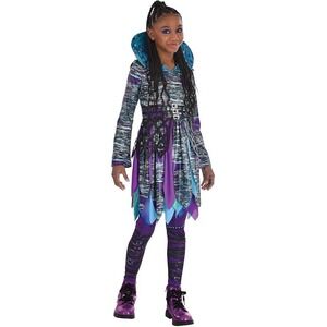 Descendants Uliana Costume Medium 8-10 Rise Of Red Deluxe Cosplay Dress Leggings